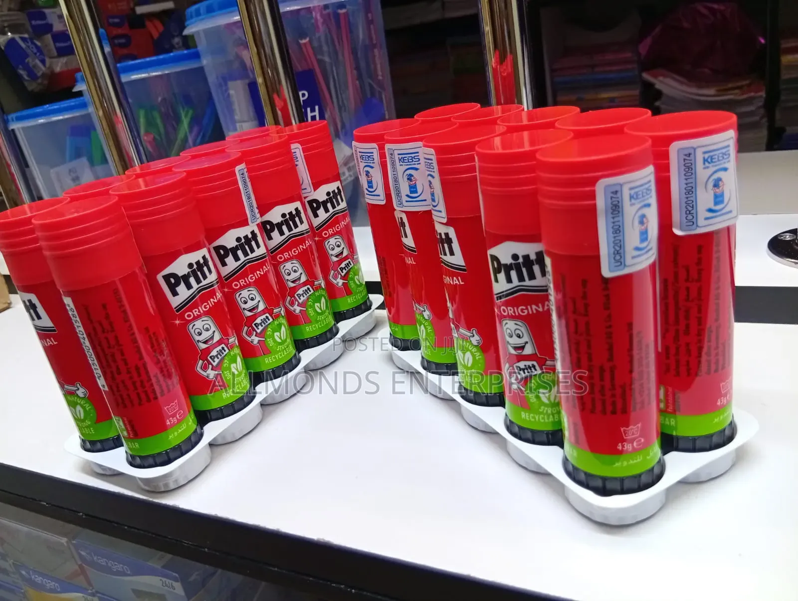 Pritt Glue/Glue Stick 43 Grams-Outer of 10 Pieces