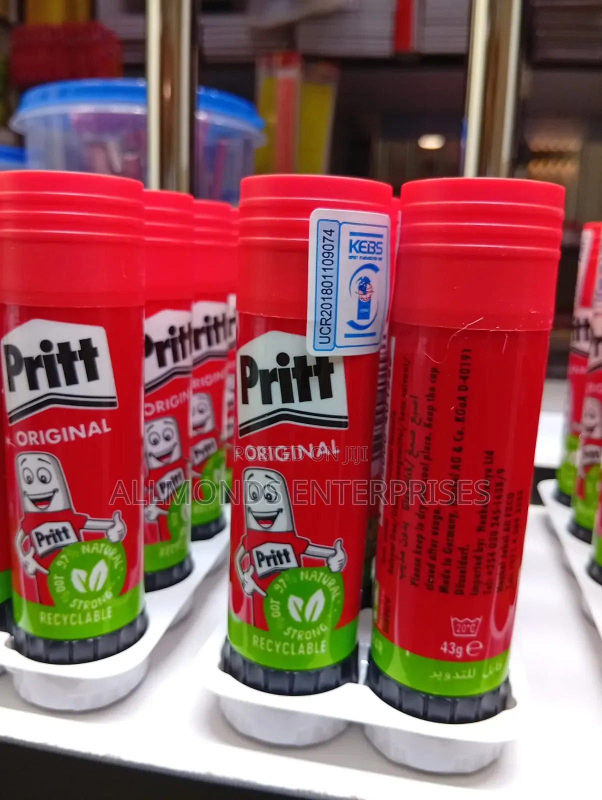 Pritt Glue/Glue Stick 43 Grams-Outer of 10 Pieces