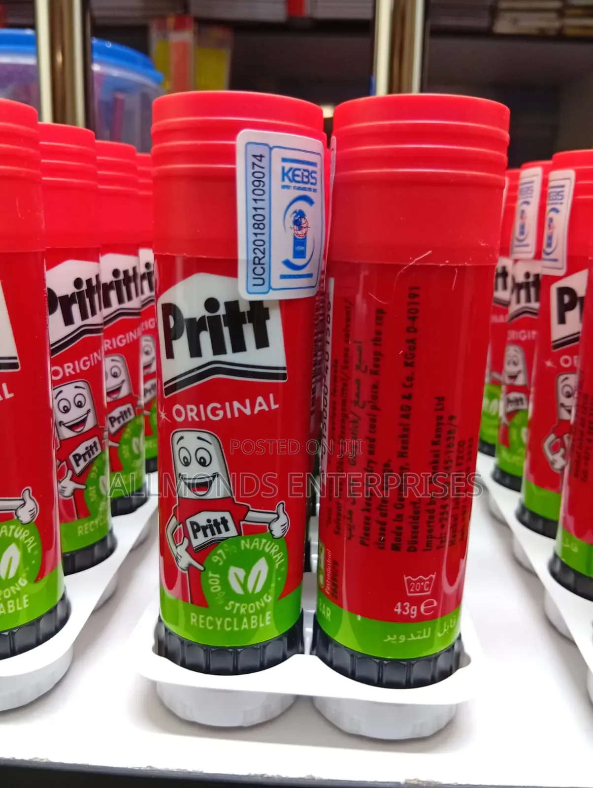 Pritt Glue/Glue Stick 43 Grams-Outer of 10 Pieces