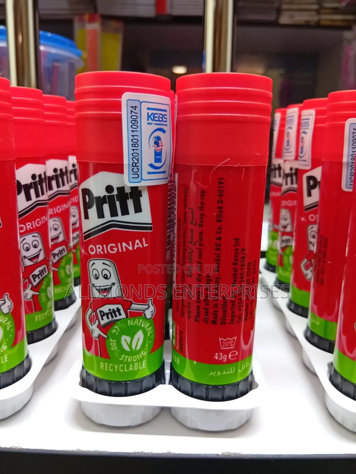 Pritt Glue/Glue Stick 43 Grams-Outer of 10 Pieces