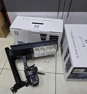V380 4g CCTV Solar Camera With Solar Floodlights