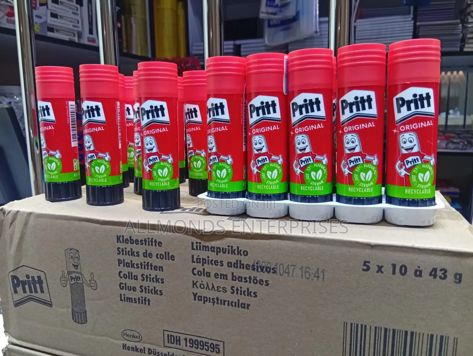 A Carton Of Pritt Glue/Glue Stick 43grams- 50 Pieces