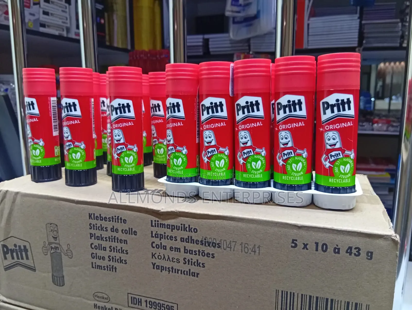 A Carton Of Pritt Glue/Glue Stick 43grams- 50 Pieces