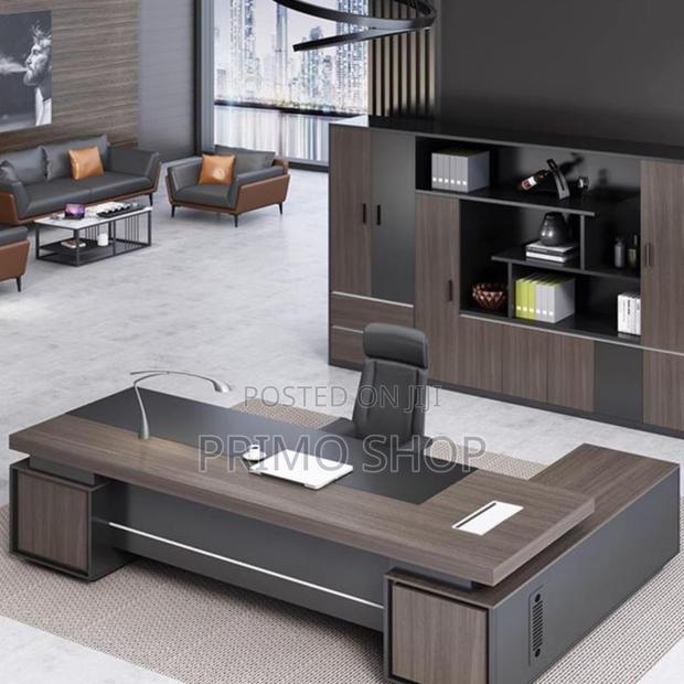 Office Desk; 1800mm Posh Director Office Desk With Extension - thumbnail 4