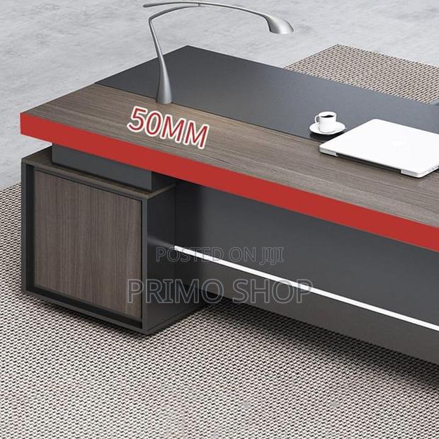 Office Desk; 1800mm Posh Director Office Desk With Extension - thumbnail 5