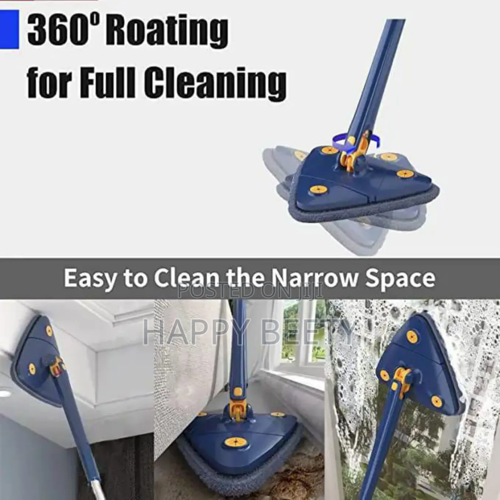 *Triangle Mop 360 Extendable Adjustable Cleaning Mop