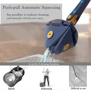 *Triangle Mop 360 Extendable Adjustable Cleaning Mop