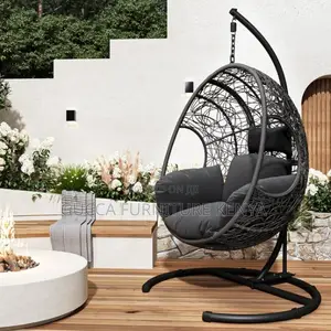 Home Chair: 1-person Gray Steel Outdoor Swing With Stand