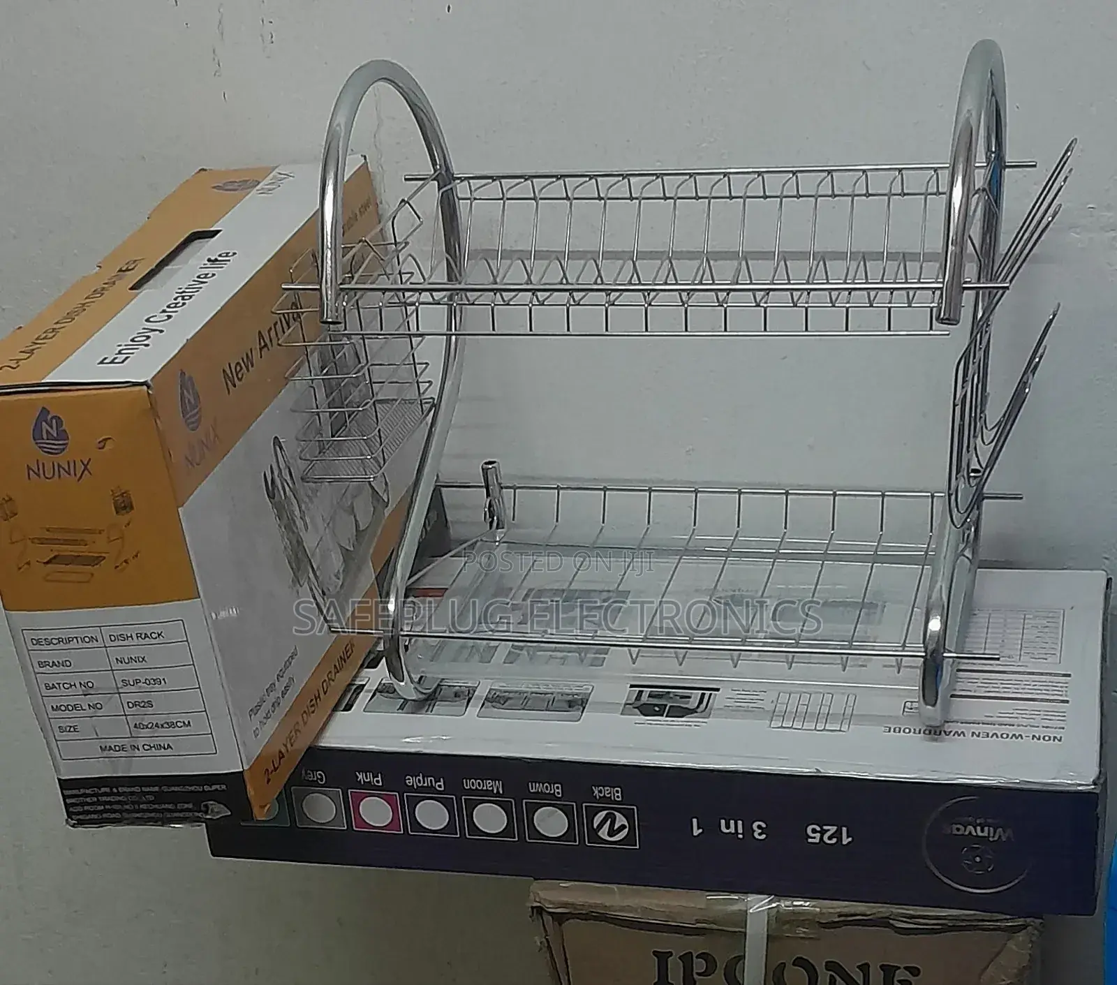 Nunix 2 Tier Kitchen Stainless Utensils Dish Rack/ Tray