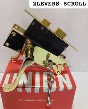 Union 2 Levers Scroll" Door Lock Set, - thumbnail 2