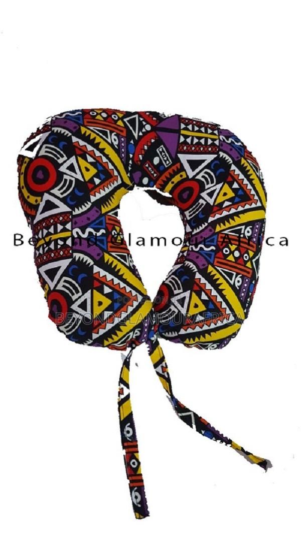 A Customized Ankara Multi Colored Travelling Neck Pillow - thumbnail 4