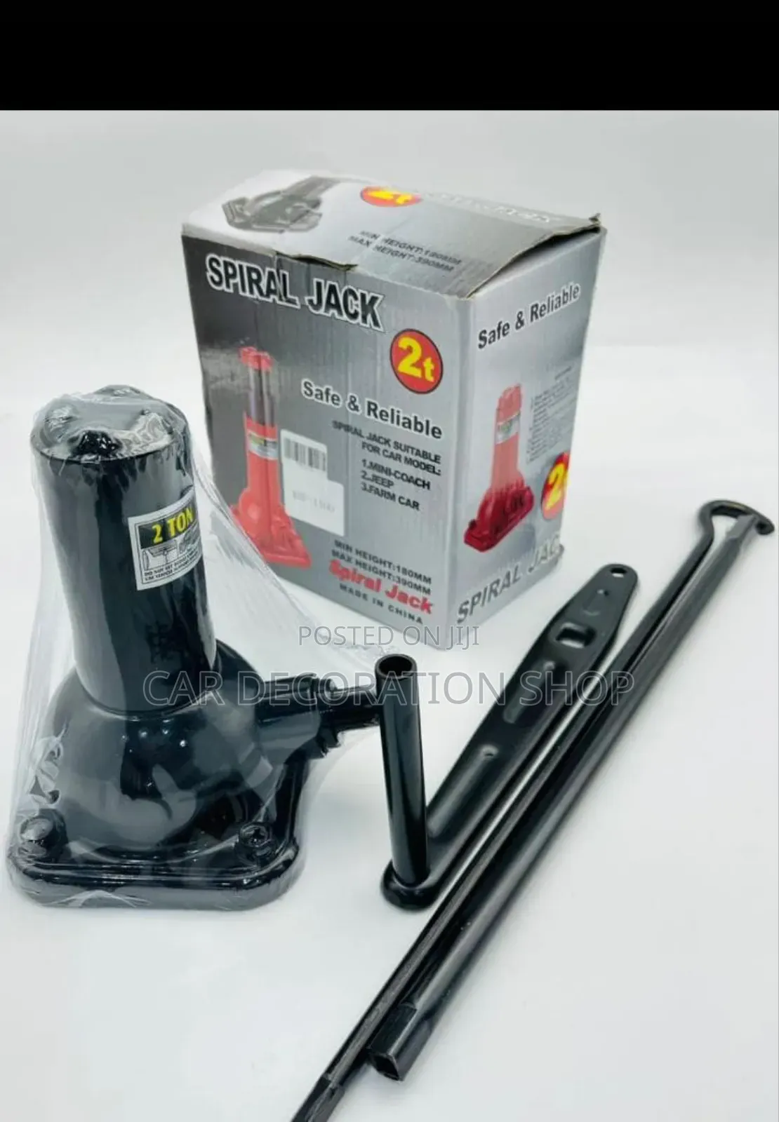 Brand New Black Spiral 2ton Jack With Handles