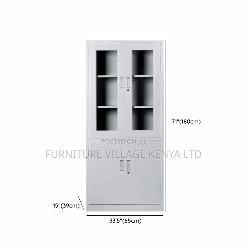 Cabinets:Gray Office Storage Cabinet With Glass Doors