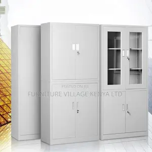 Cabinets:Gray Office Storage Cabinet With Glass Doors