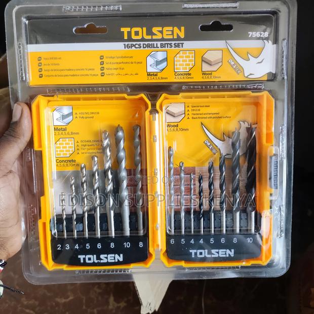 Drill Bits Set Tolsen 16pcs Metal Wood Masonry Drills Bits - main view