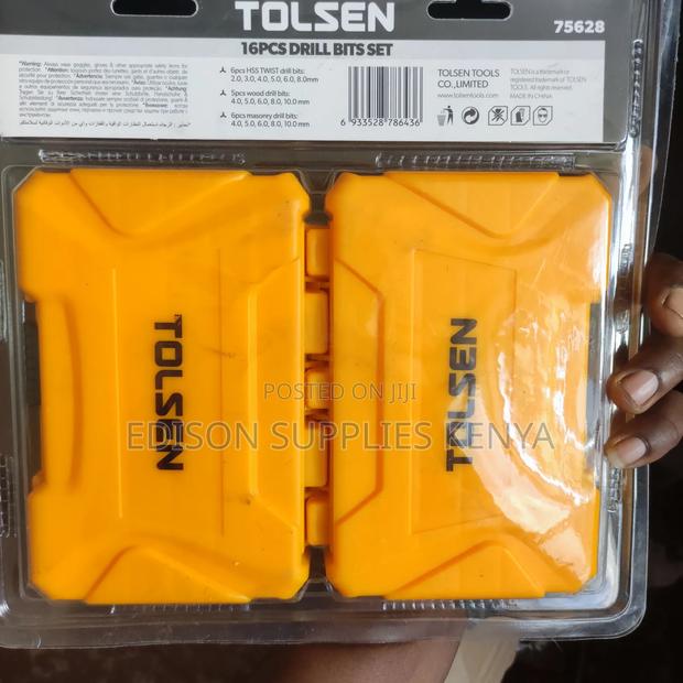 Drill Bits Set Tolsen 16pcs Metal Wood Masonry Drills Bits - thumbnail 2