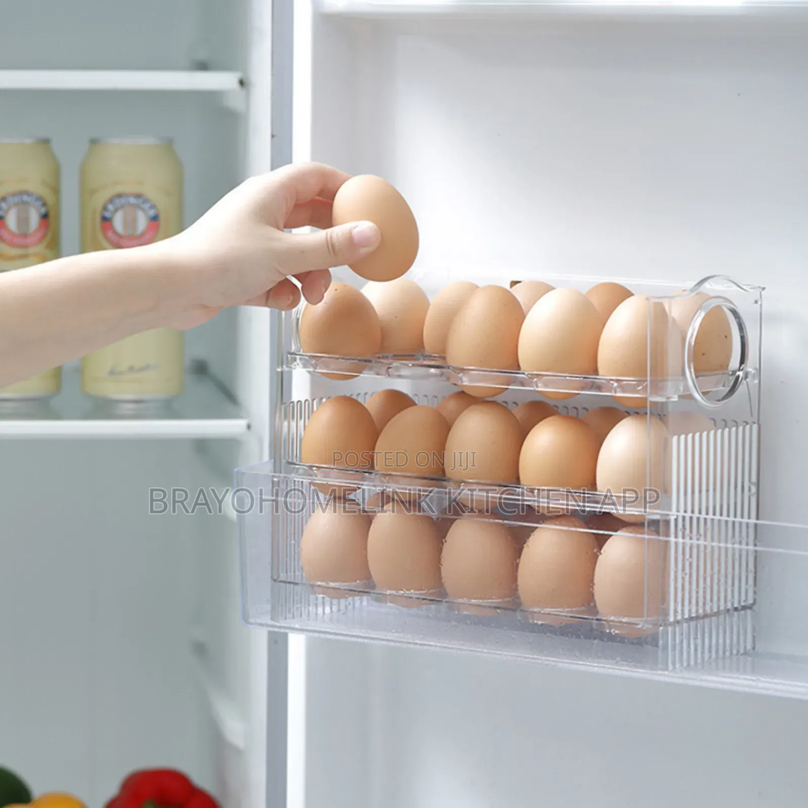 *Acrylic Egg Holder !! Holds 32 Pieces of Eggs. Colour Grey