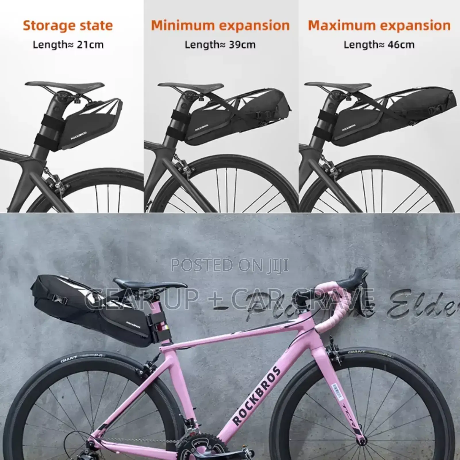 Rockbros Foldable Touring Saddle Bag