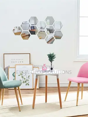 Damage Free Hexagon Wall Mirror