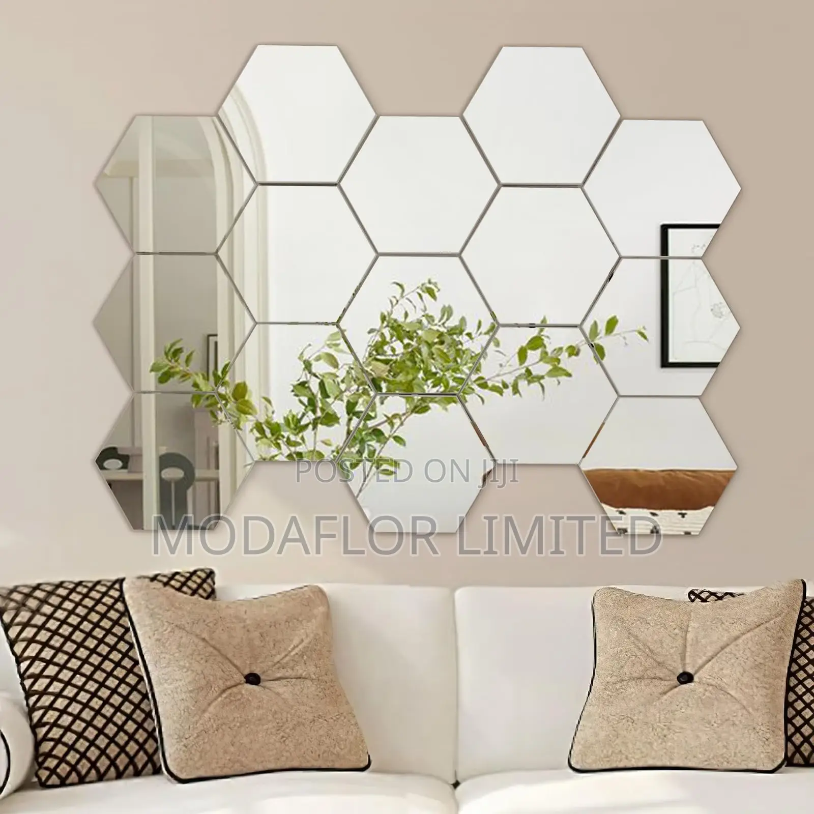 Modern Acrylic Hexagon Mirrors