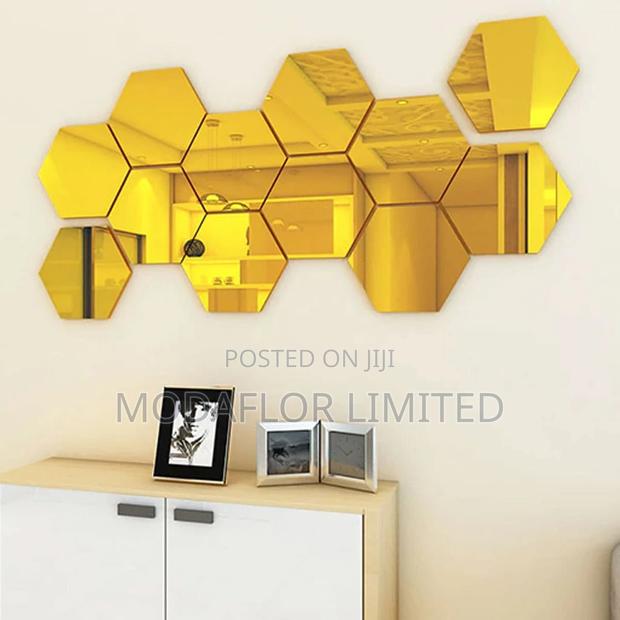 Modern Acrylic Hexagon Mirrors - thumbnail 3