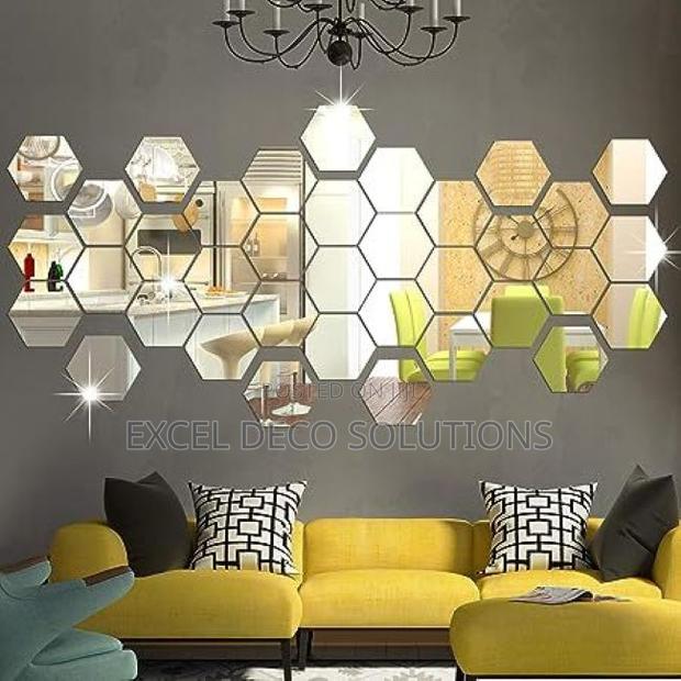 Bold Hexagon Wall Mirror Wall Decor Mirror - main view