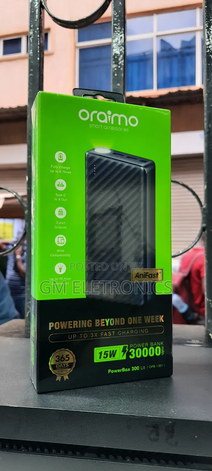 Original Oraimo 30000mah Portable Powerbank- 15w-Flash Light
