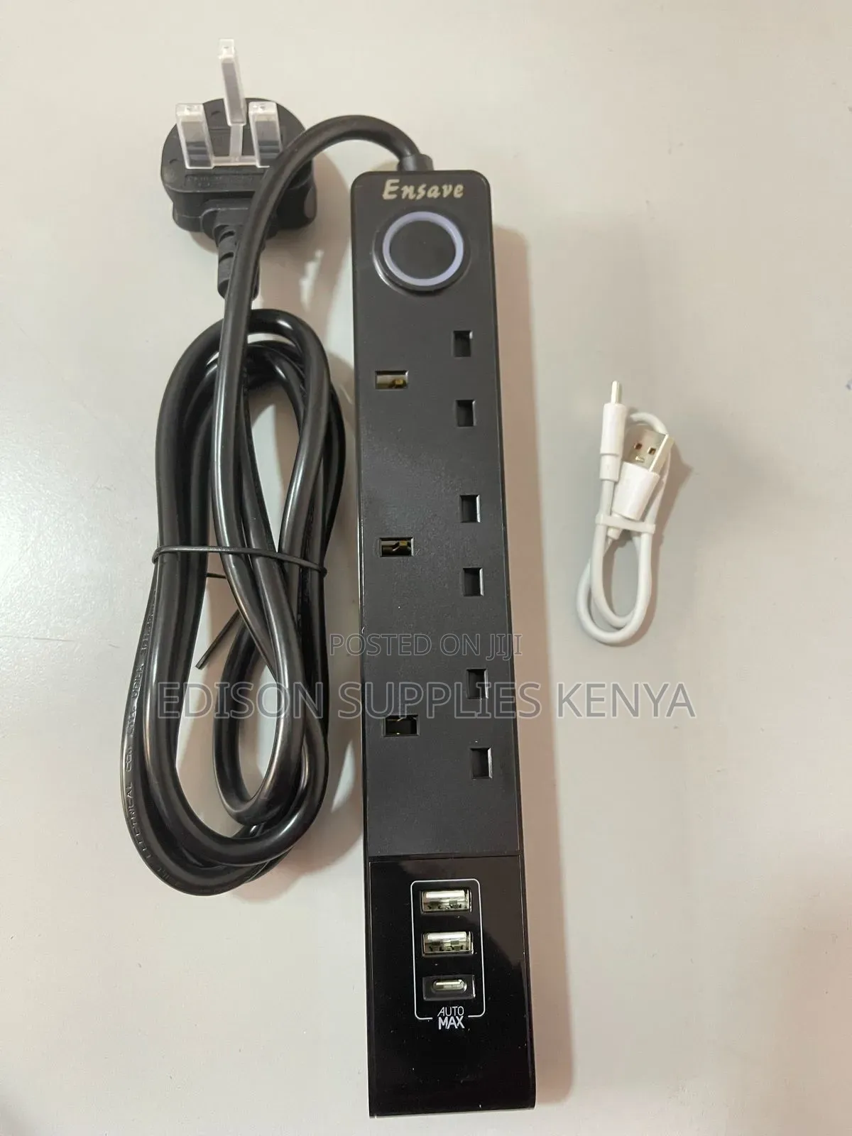 Tronic Ensave Extension Cables Black / White 3 Way With Usb