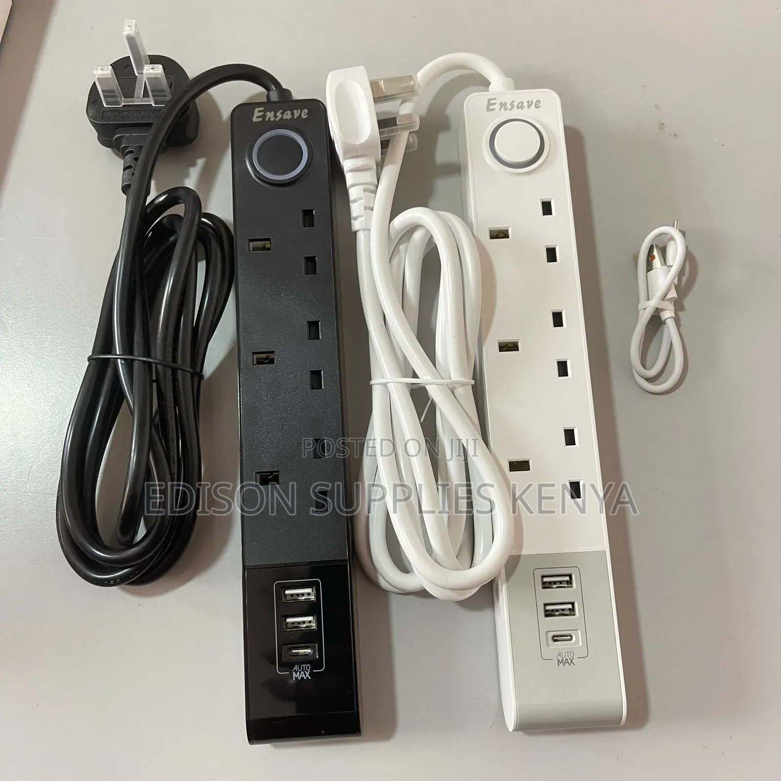 Tronic Ensave Extension Cables Black / White 3 Way With Usb