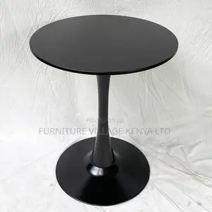 Dining Tables:Marble Top Round Tulip Table With Iron Base