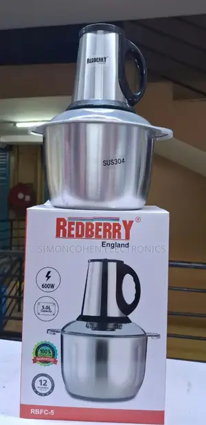 5ltrs Redberry Stainless Steel 
Food Chopper