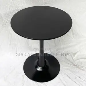 Dining Tables:Round Tulip Table Marble Top Iron Leg