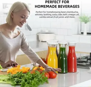 1l Glass Carafe With White Lid