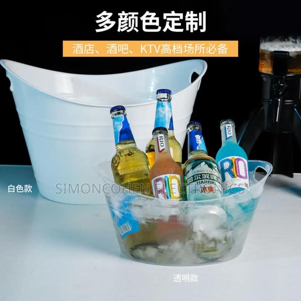Large Capacity White Ice Bucket - main view