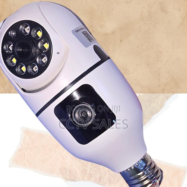 360° Panoramic Wireless Wi-Fi V380 Bulb 2mp App CCTV Camera