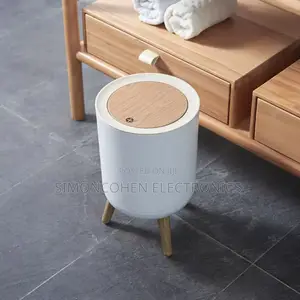 New Nordic Style Dustbin With Wood Grain Cover