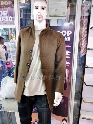 Beige/Brown Long Coats for Men