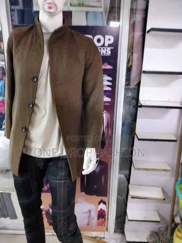 Beige/Brown Long Coats for Men