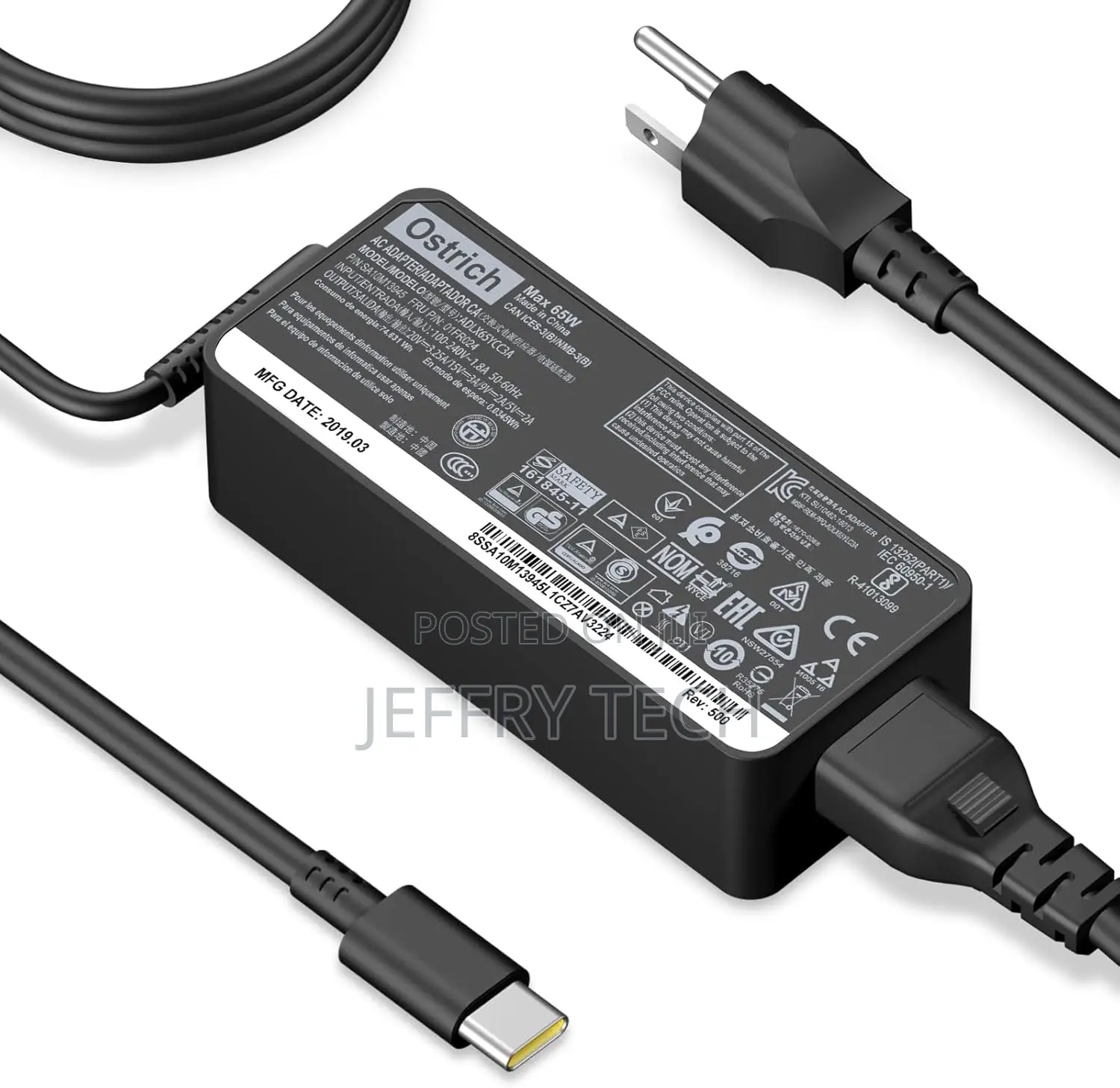 Charger for Lenovo Thinkpad Yoga Usb C Laptop Charger 65w
