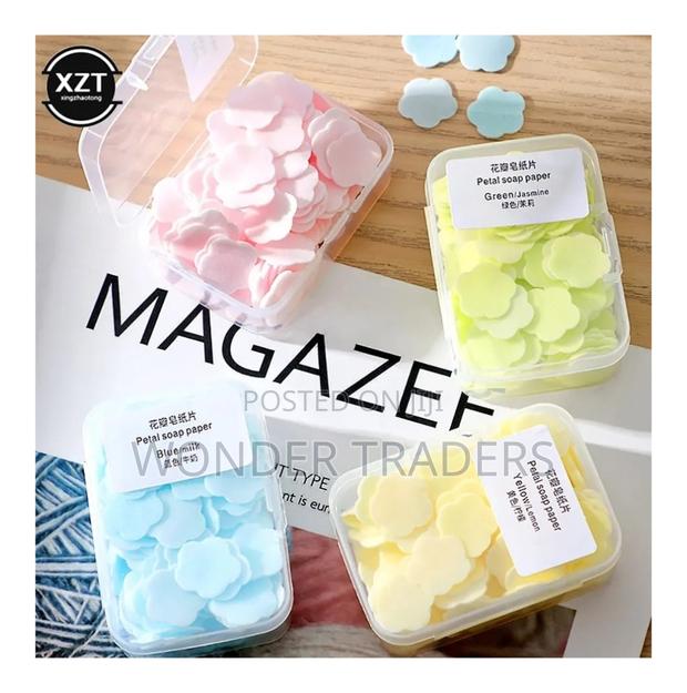 100 PCS Portable Soap Paper Disposal Travel Case