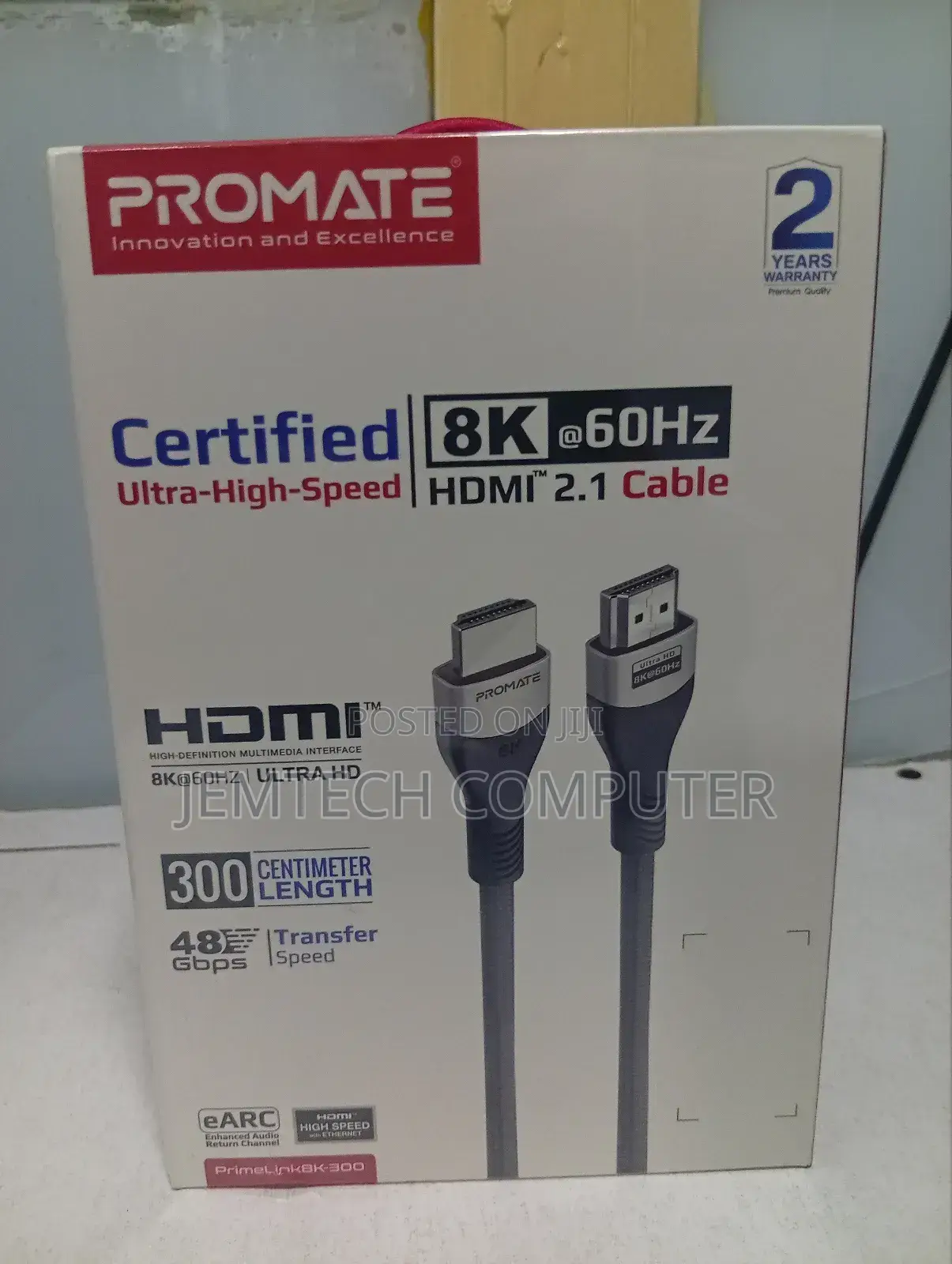 Promate at 60hz Ultra High-Speed Hdmi 2.1 Cable - At 60hz 3m