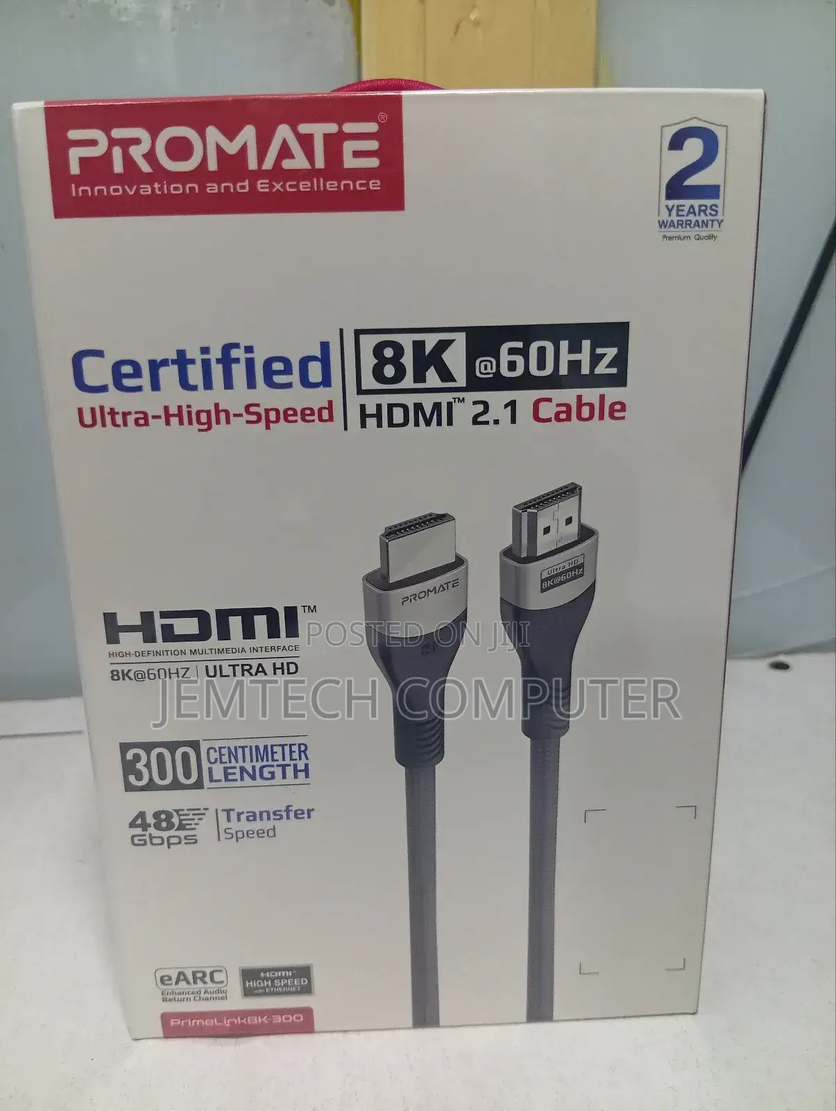 Promate at 60hz Ultra High-Speed Hdmi 2.1 Cable - At 60hz 3m