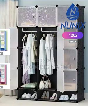 Portable Plastic Wordrobe With Shoe Rack - main view