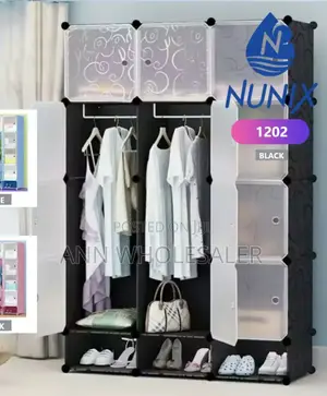 Portable Plastic Wordrobe With Shoe Rack