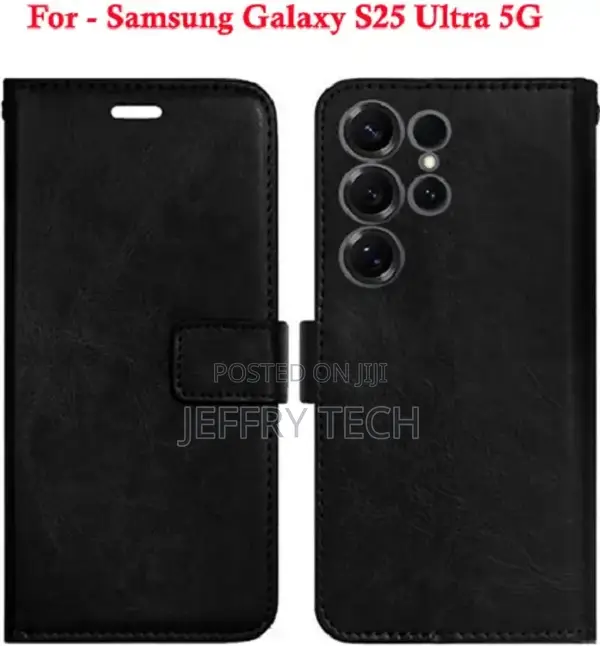 Toklot Flip Cover for Samsung Galaxy S25 Ultra 5g (Black,