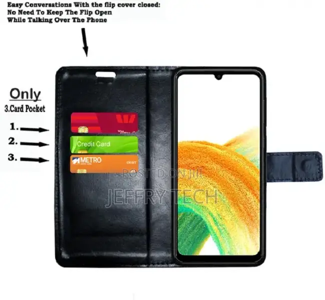 Toklot Flip Cover for Samsung Galaxy A35 5g (Black
