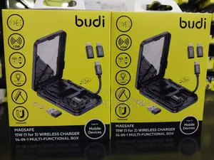 Budi 15w Wireless Charger Multi Functional Box - Black