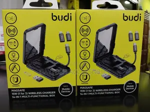 Budi 15w Wireless Charger Multi Functional Box - Black