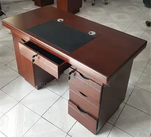 Office Tables:120cm Executive Office Desk Full Mahogany