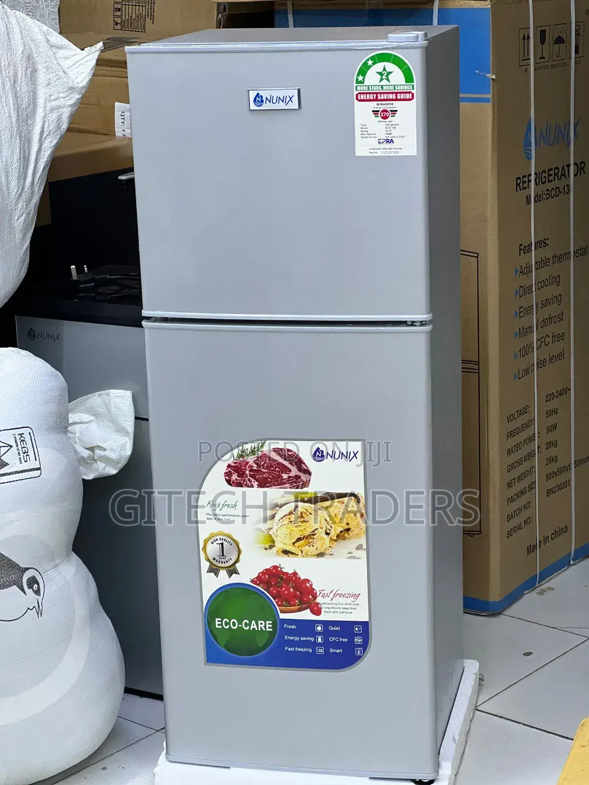 Nunix 138ltrs Double Door